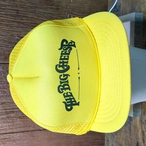 Big Cheese Novelty Vintage Snapback Trucker Hat Yellow Mesh